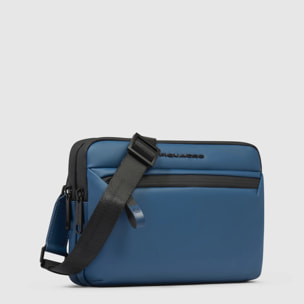 Piquadro Pochette porta iPad®mini in tessuto gommato resistente all'acqua con tracolla rimovibile