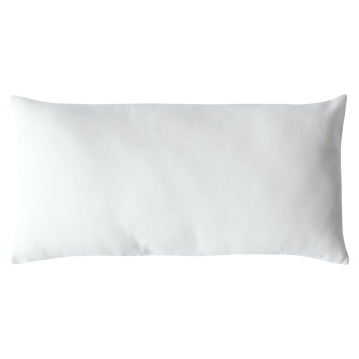 Coussin non déhoussable en coton uni - Blanc