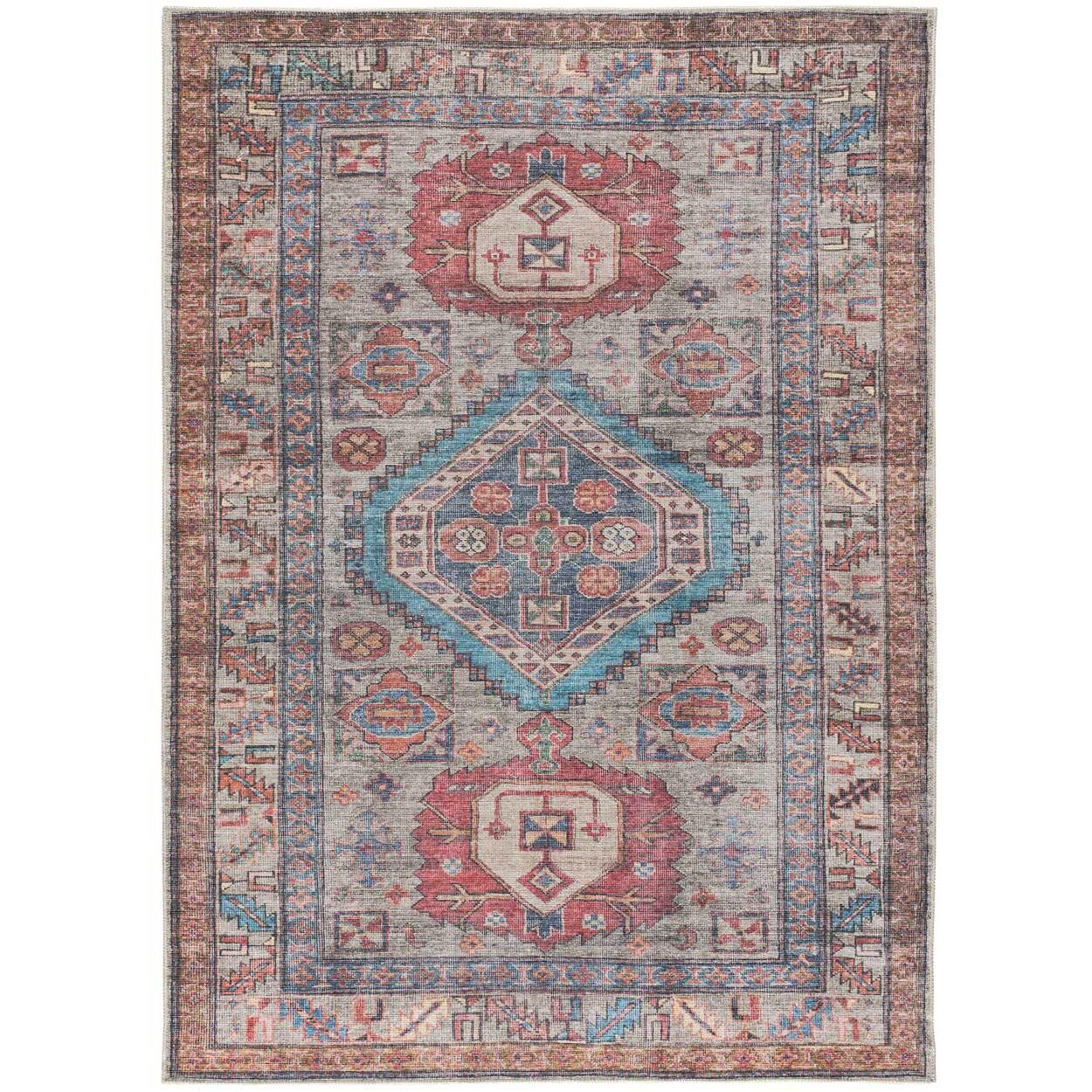 MANDALA Alfombra étnica en estilo vintage terra, varias medidas disponibles.