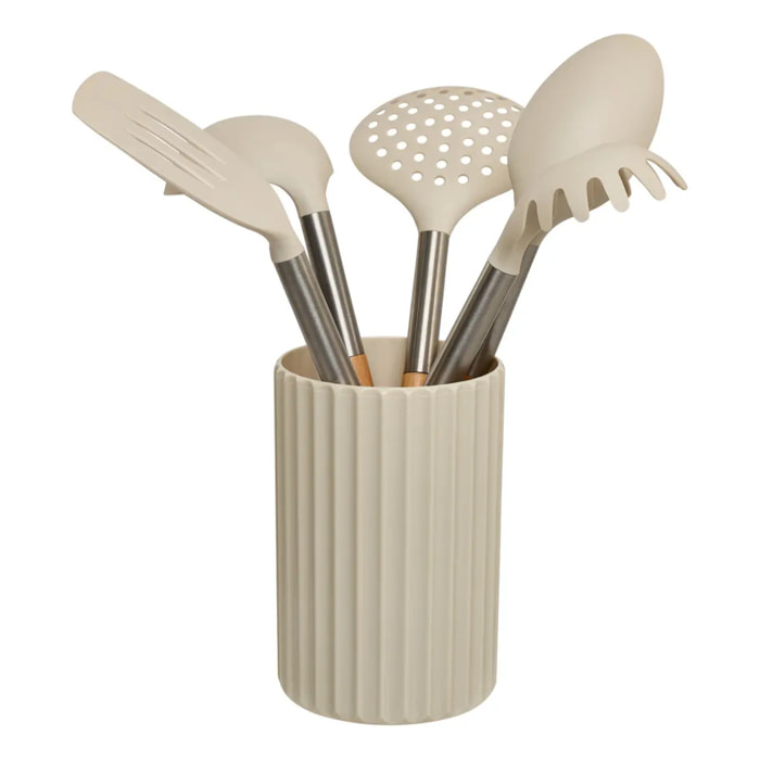 Pot 5 ustensiles Équilibre beige