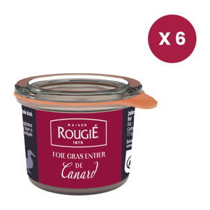 LOT DE 6 -Foie gras de canard entier 60g France
