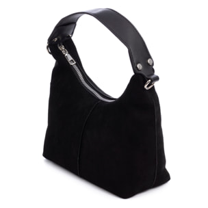 Atina borsa a tracolla in pelle scamosciata autentica.