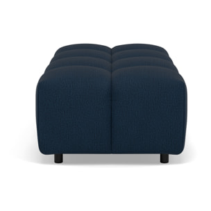 Adelaide - pouf en tissu texturé - Bleu