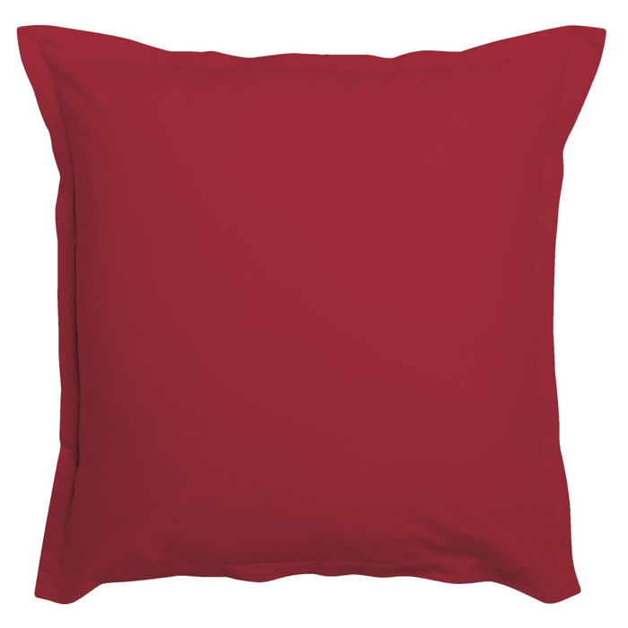 Lot de 2 taies 100% coton 57fils cerise