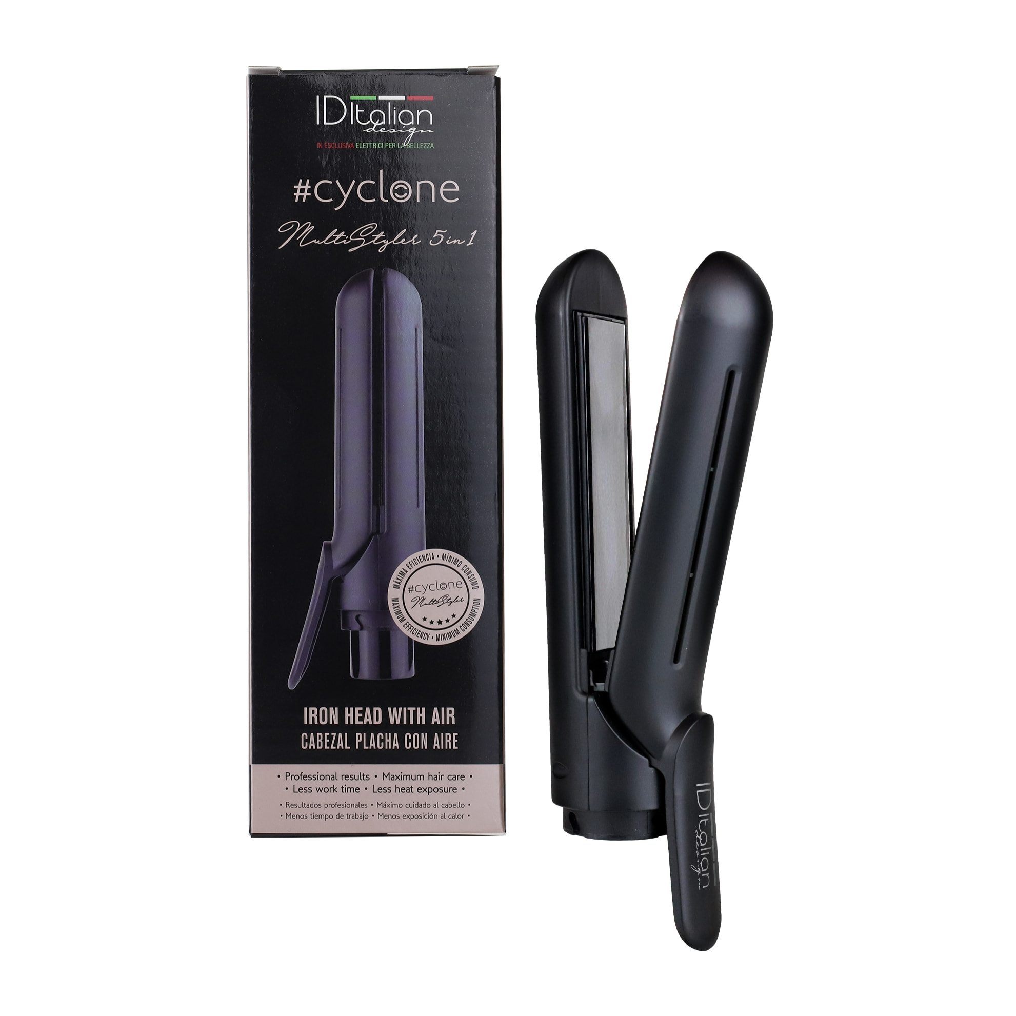 Pack Sèche-cheveux Cyclone Multi Styler 5 en 1 + Tête de fer à lisser - noir - 1200 W