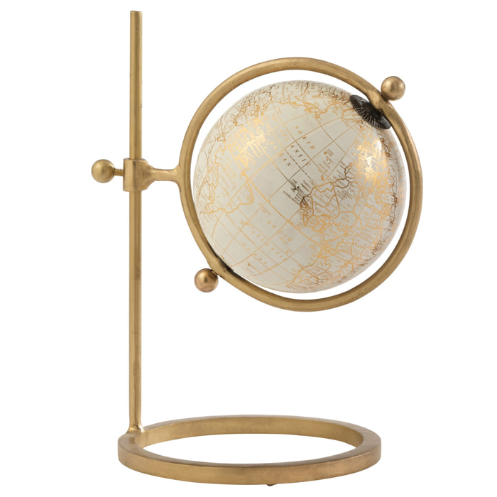 J-Line globe Cercle Ajustable - métal/plastique - or/blanc - small