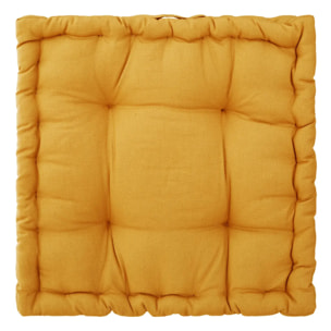 Coussin de sol "Otto" jaune 40x40cm