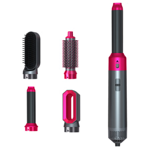 Secador de pelo 618-2. 5 en 1, permite alisar, secar, rizar y mucho más. Incluye un estuche para mantener todo ordenado y facilitar su transporte.