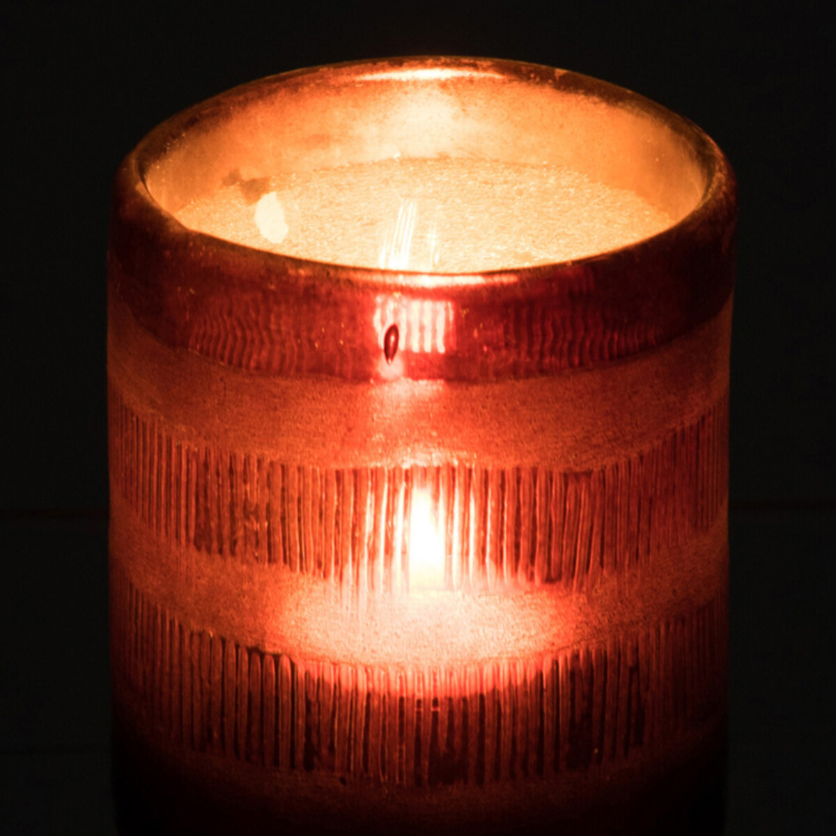 J-Line photophore Cylindrique - verre - marron - small - 2 pcs