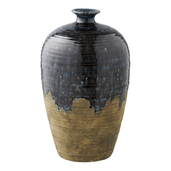 Vaso in ceramica blu scuro Vikasa Home ø27x44,5 cm