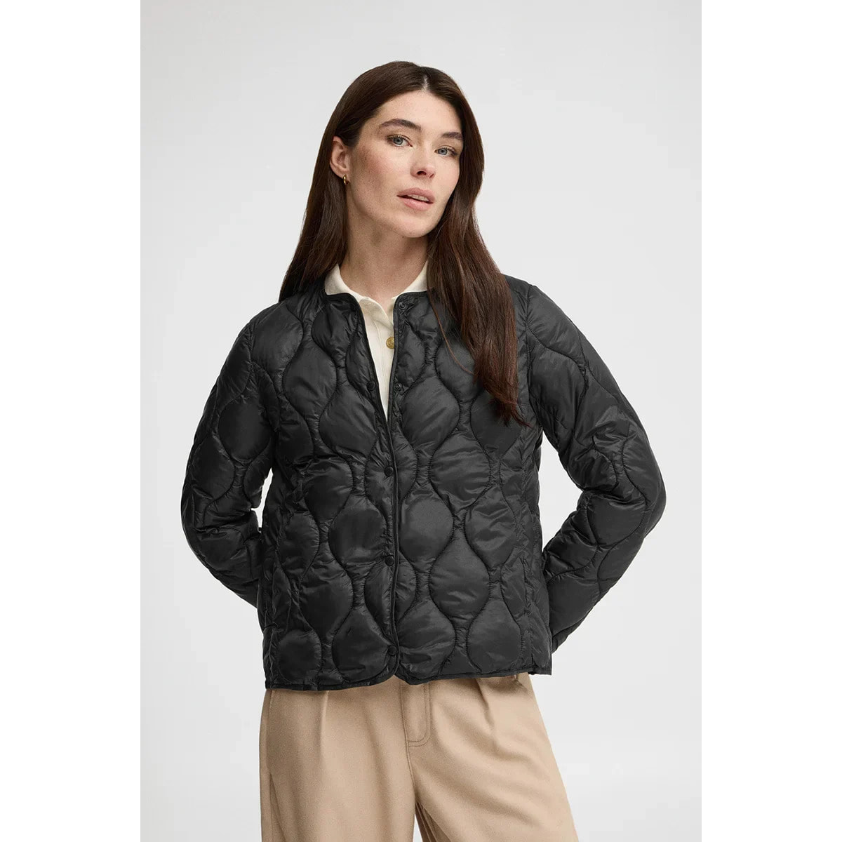 Giacca ultraleggera Paloma nera con logo Polo Club