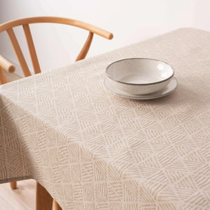 Nappe anti-taches jacquard Bacoli 31990C Beige