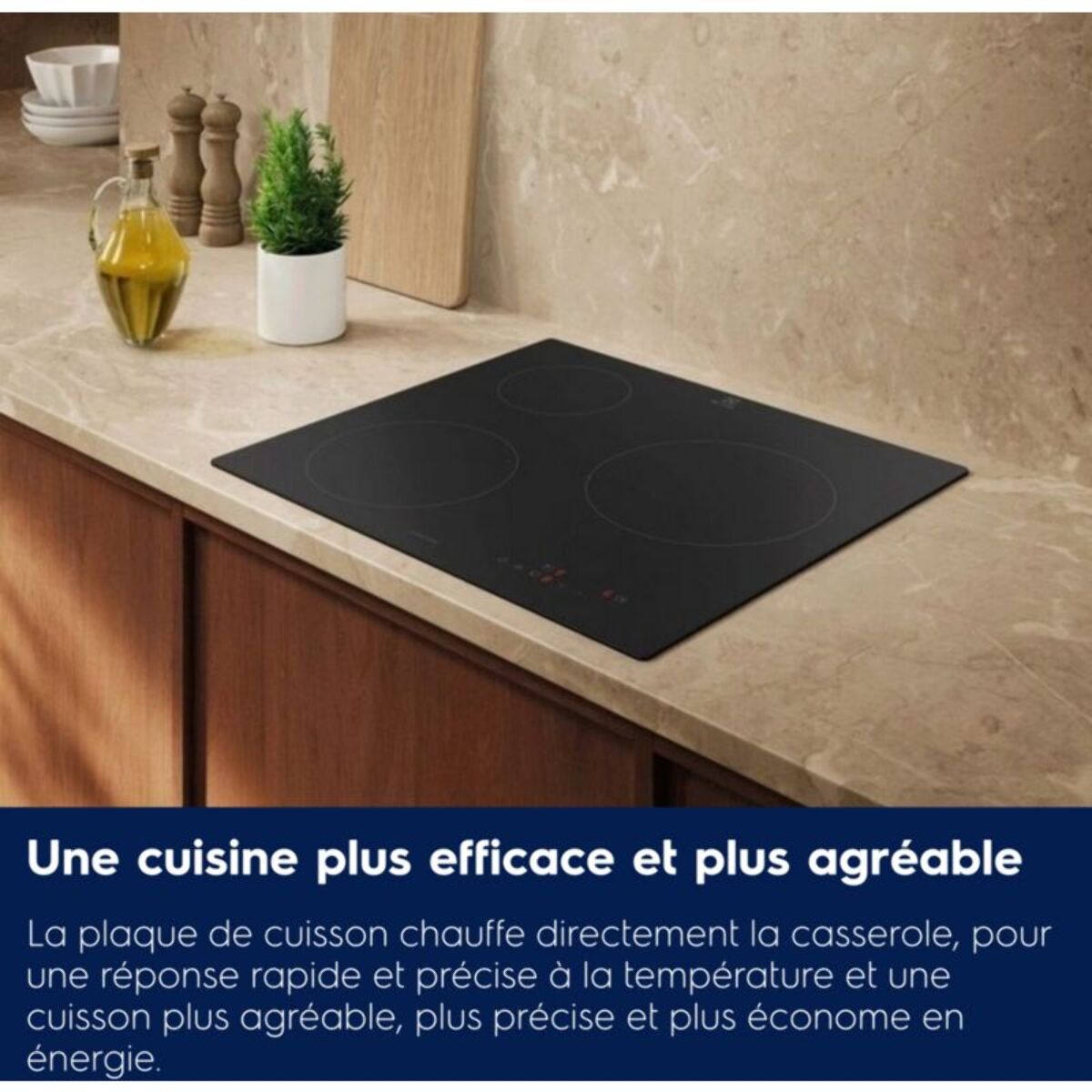 Plaque induction ELECTROLUX LIB60320CL Matt - Finition Noir Mat 3 foyers