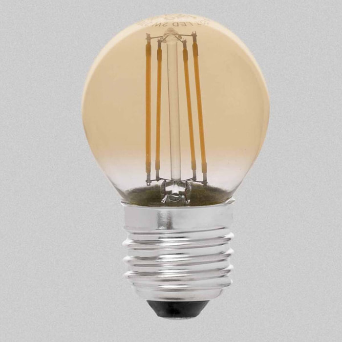 Lampadina G45 E27 LED 4W FILAMENTO AMBRA DIMABLE 2200K
