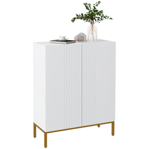 Mueble Zapatero de 5 Niveles, Armario para Zapatos con Puertas de Cierre Suave, Estantes Ajustables, para 15-20 Pares de Zapatos, Zapatero para Pasillo Recibidor, 72x31,5x95 cm, Blanco