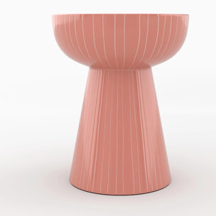 Table d'appoint ronde en métal rose D34.5 cm - Sidonie