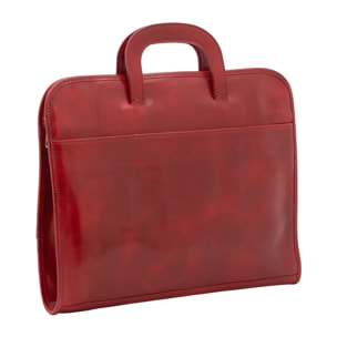 Borsa da lavoro uomo in vera pelle - Modello False - 100% Made in Italy - 40.0 x 30.0 x 6.0 cm