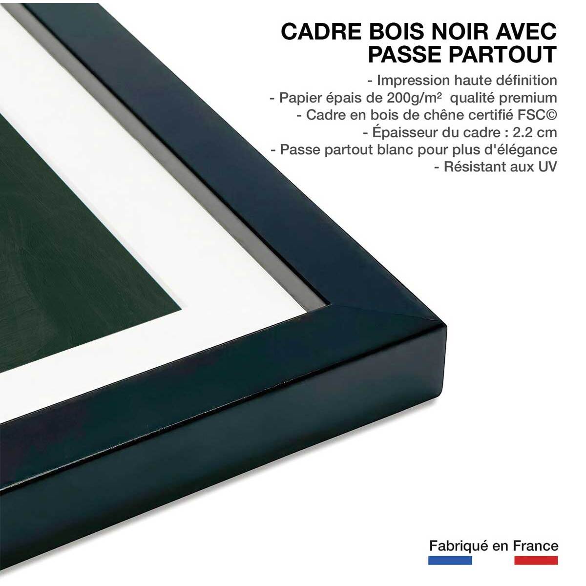 Affiche enfant oie  Affiche sous cadre noir