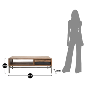 TAVOLO DA CAFFE'  YELLOWSTONE OFFICINE55 BICOLORE