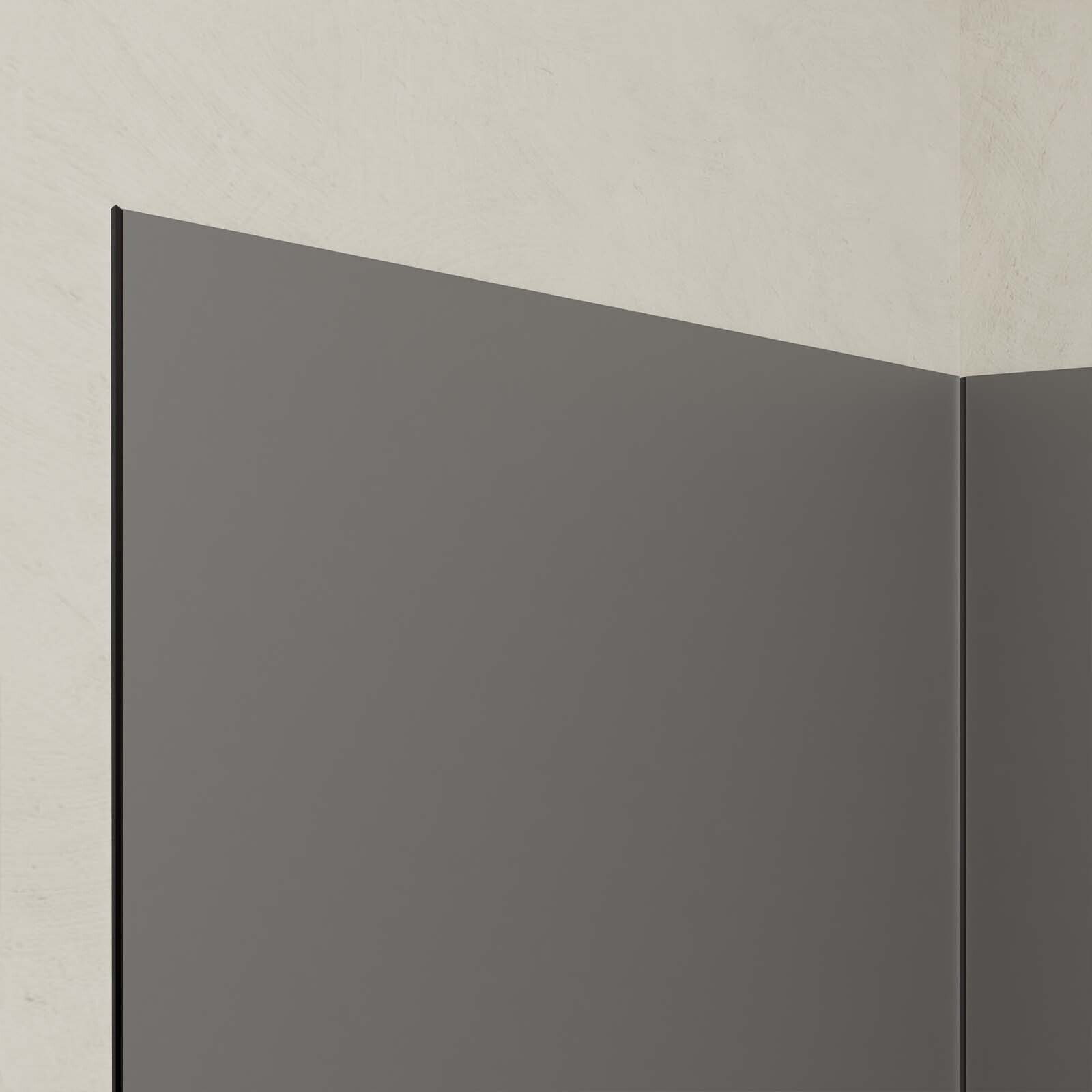 Pack 2 Panneaux Muraux en Aluminium Gris 120x210 cm + Profilés Noir