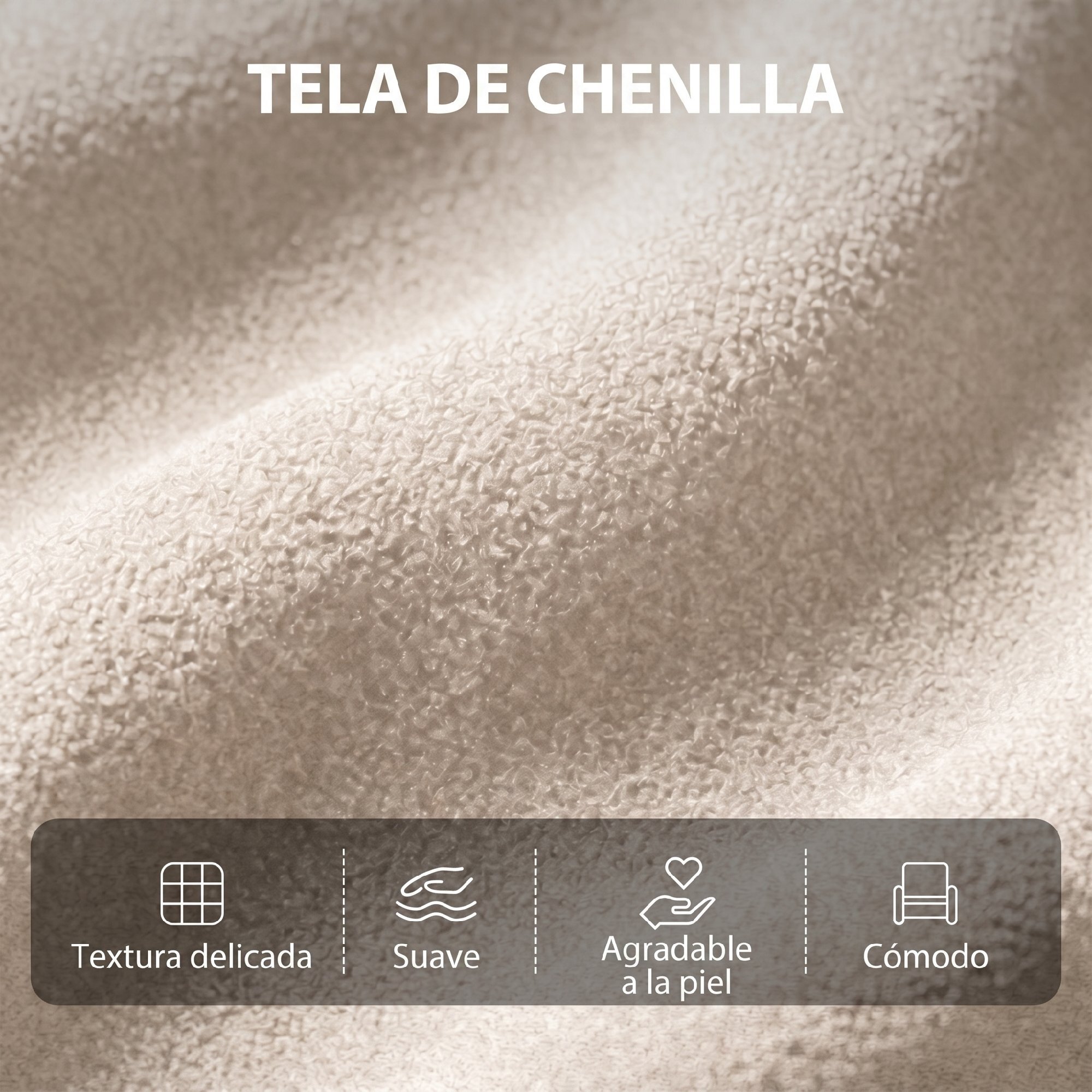 Sillón de Masaje, Sillón Relax Reclinable 160° con Mando a Distancia, Reposapiés, 2 Zonas de Masaje, Respaldo Alto, Asiento de Muelles, Bolsillos, Tapizado en Chenilla, 66x91x108 cm Crema