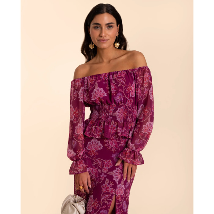 Blusa de mujer escote bardot