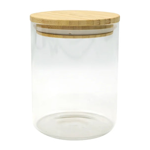 Boîte de conservation en verre avec couvercle en Bambou Fackelmann Nature