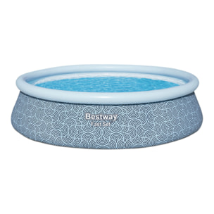Bestway Piscine gonflable ronde Bestway Fast Set 457 x 107 cm décor géométrique