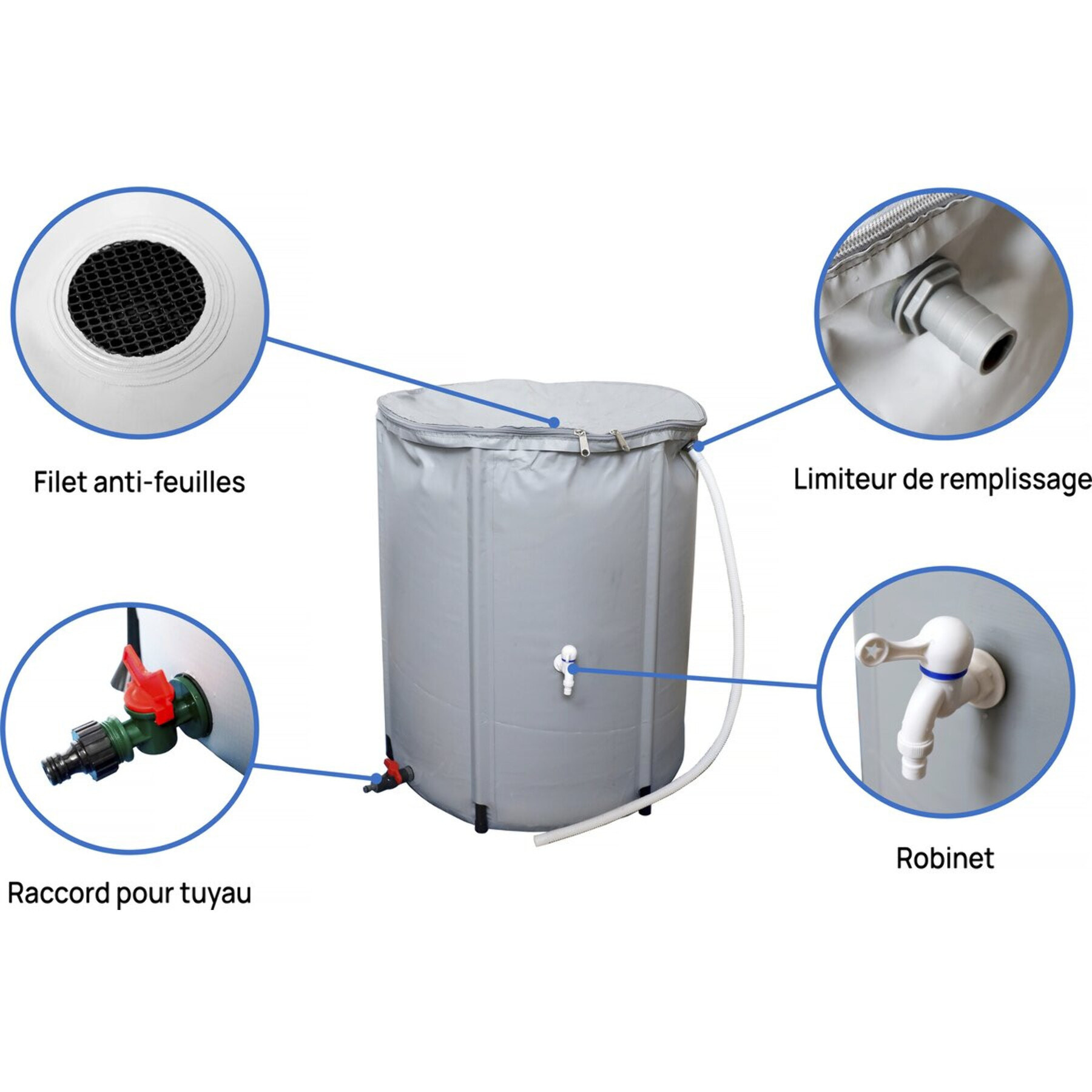 Abri de jardin métal - "Rosas " - 7,06 m² avec récupérateur d'eau et gouttière - Vert