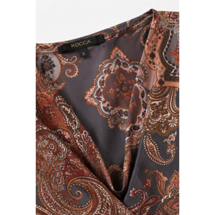 Kocca - Top da donna senza maniche a fantasia paisley Donna