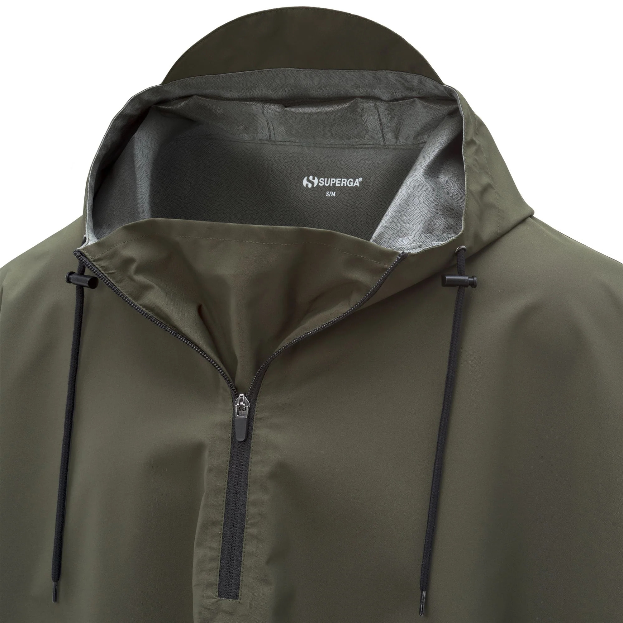 Giacche Superga Uomo Donna Verde Poncho Raggiera Logo