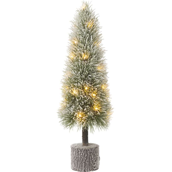 J-Line décoration Sapin De Noël Neige - plastique - vert - large - LED