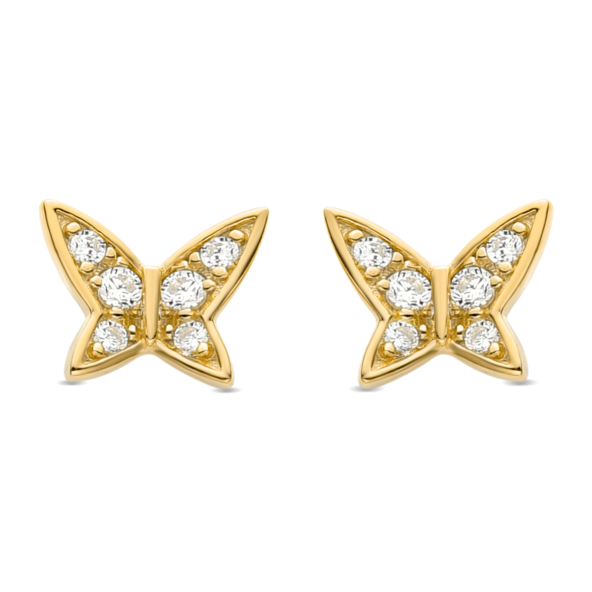 Pendientes Mariposa acabado oro amarillo 18k