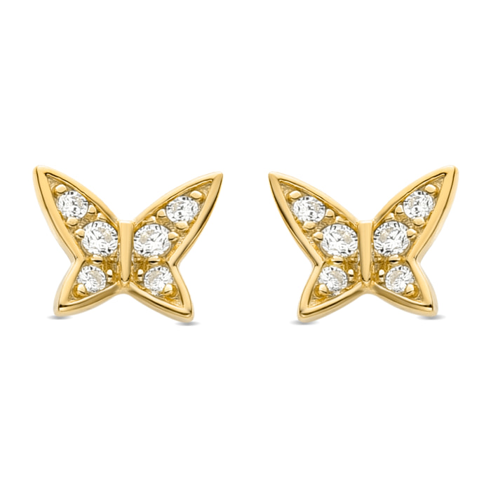 Pendientes Mariposa acabado oro amarillo 18k