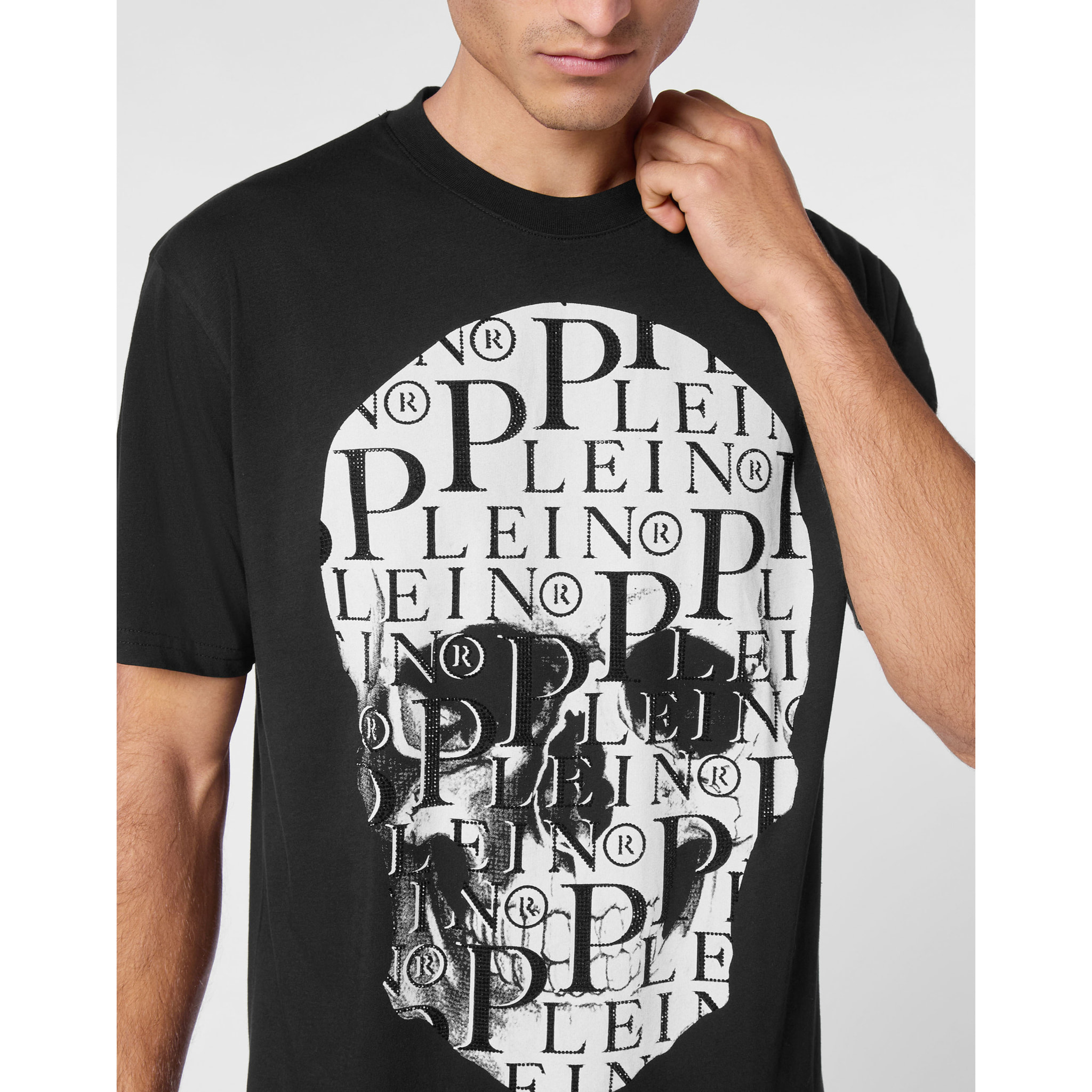 PHILIPP PLEIN T-Shirt Round Neck SKULL
