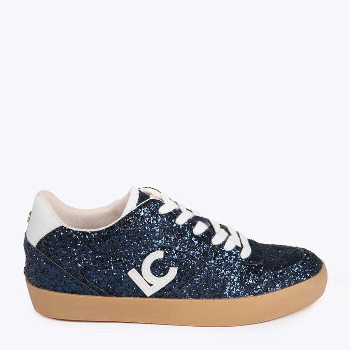 Scarpe da Ginnastica con Zeppa Interna e Dettagli in Pelle