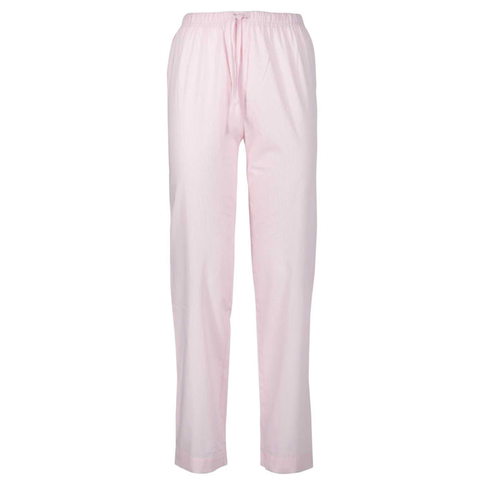 PANTALONE LADY LAW cotone riga rosa e bianca