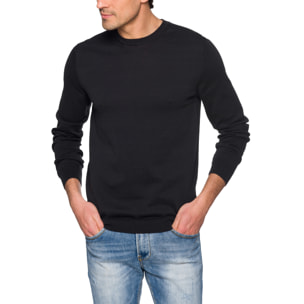 Suéter cuello redondo Hot Buttered algodón Lembar Negro