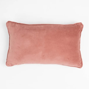 Cojín rectangular 30x50 terciopelo algodón rosette - funda + relleno