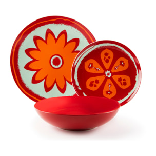 Service de table 18 pièces Excelsa – Spring, Porcelaine Multicolore