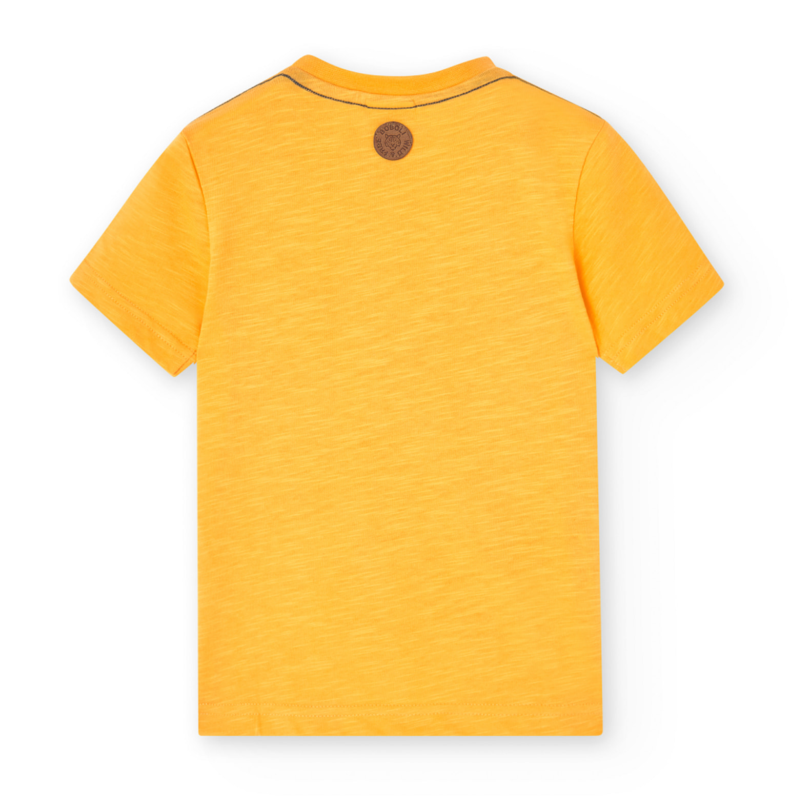 Camiseta niÃ±o estampada, mangas cortas, amarillo