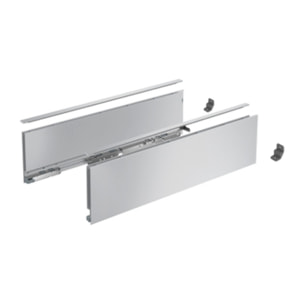 Profilé latéral de tiroir AvanTech YOU, hauteur 139 mm x NL 350 mm, Argent, gauche et droite - HETTICH - 9353346