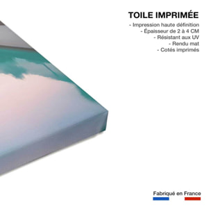 Tableau design piscine au sunset californien  Toile imprimée