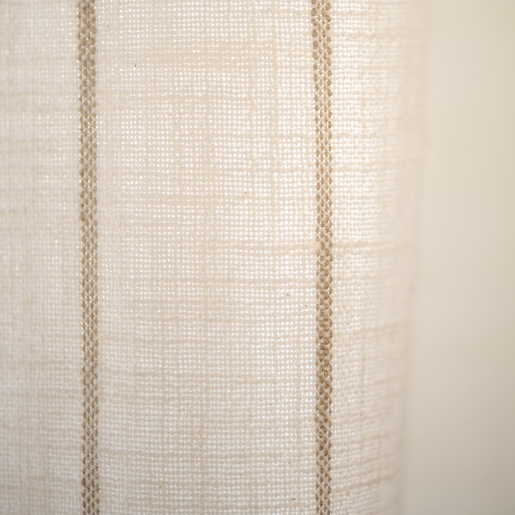 Rideau 100% coton à rayures beige LOURMARIN - Beige