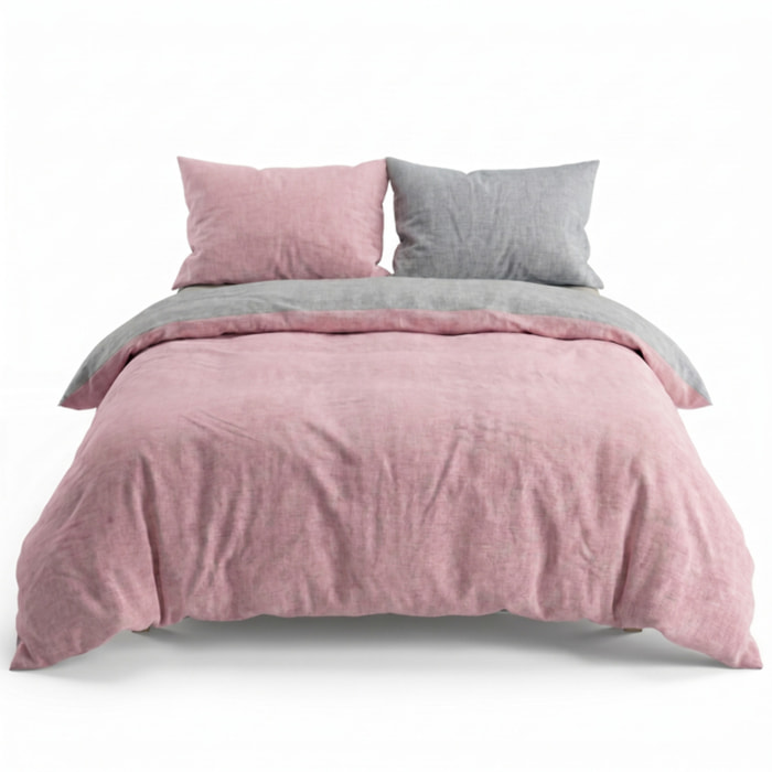 Parure copripiumino in flanella di cotone caldo e morbido, set sacco copripiumino con federa double face, tessuto tinto filo traspirante e resistente, ideale per inverno, comfort avvolgente, facile da lavare e durevole