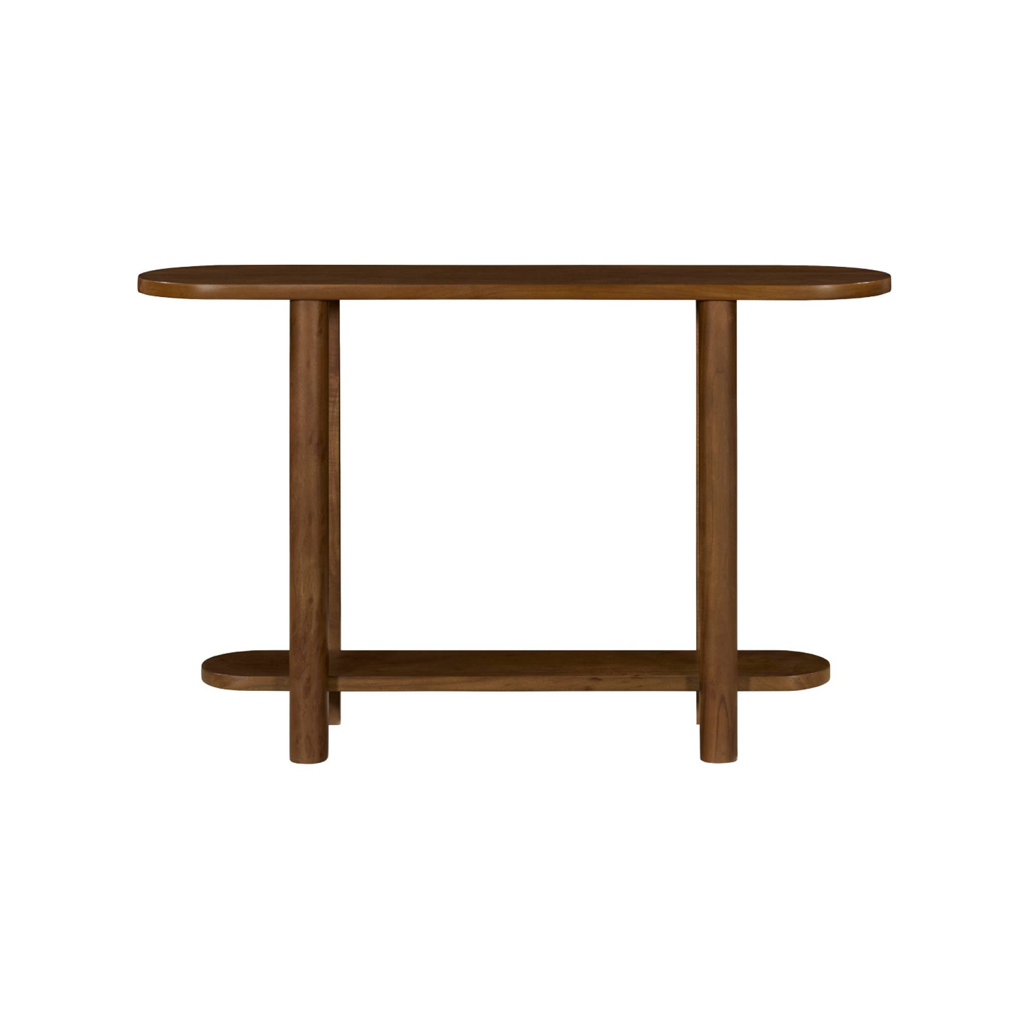 Console ovale bois d'acacia 2 niveaux SANA