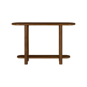 Console ovale bois d'acacia 2 niveaux SANA