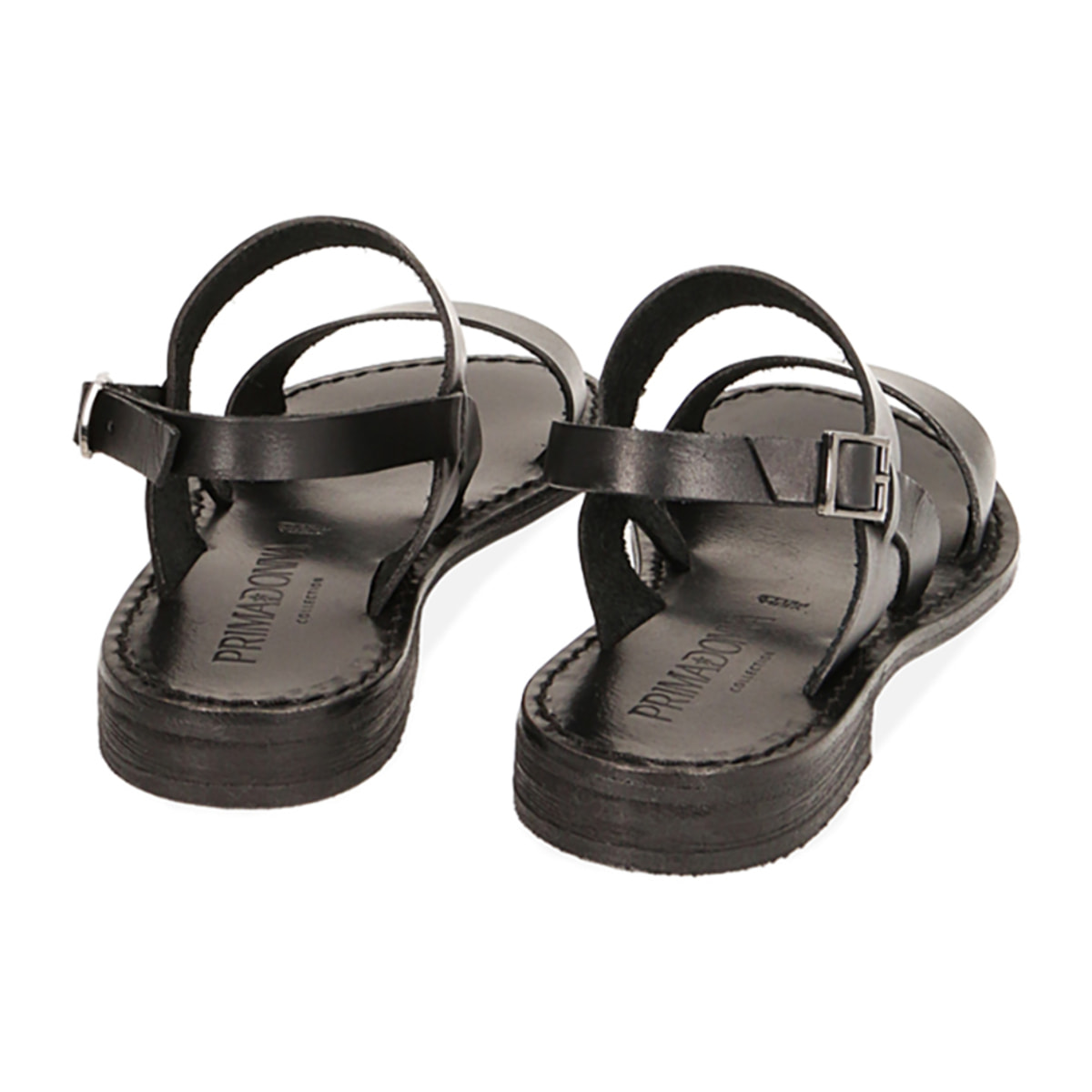 Sandali in pelle nera