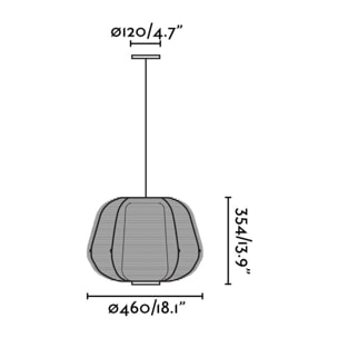 NARA Lampe suspension rouille