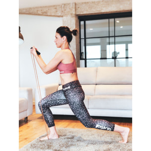 Mallas de cintura alta con estampado animal print para mujer BLUEBALL Kalahari - Marrón